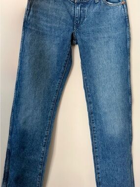 BNWOT RARE Wrangler x Free People Low Rise Slim Straight Blue Jeans 25x32 02 04